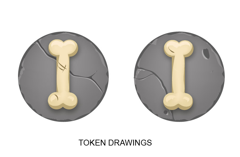 Token vector illustartions for board games - drawn in Adobe Illustrator