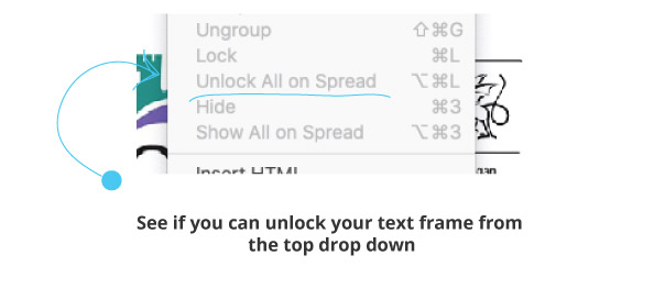 Unlock all on spread in indesign illustrated