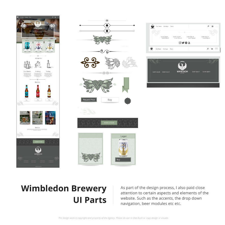 Wimbledon Brewery UI kit