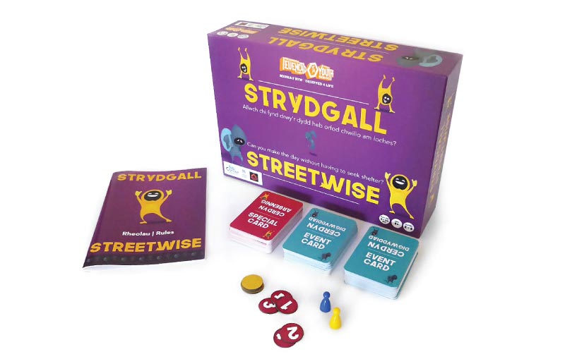 Board game prototype for streetwise board game