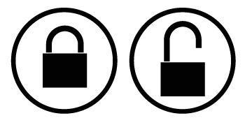 2 padlocks for unlocking text frames in indesign